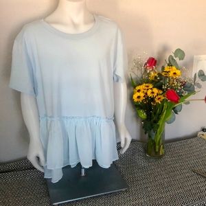 ABERCROMBIE & FITCH BABY BLUE BLOUSE